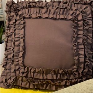 Ruffled accent pillow